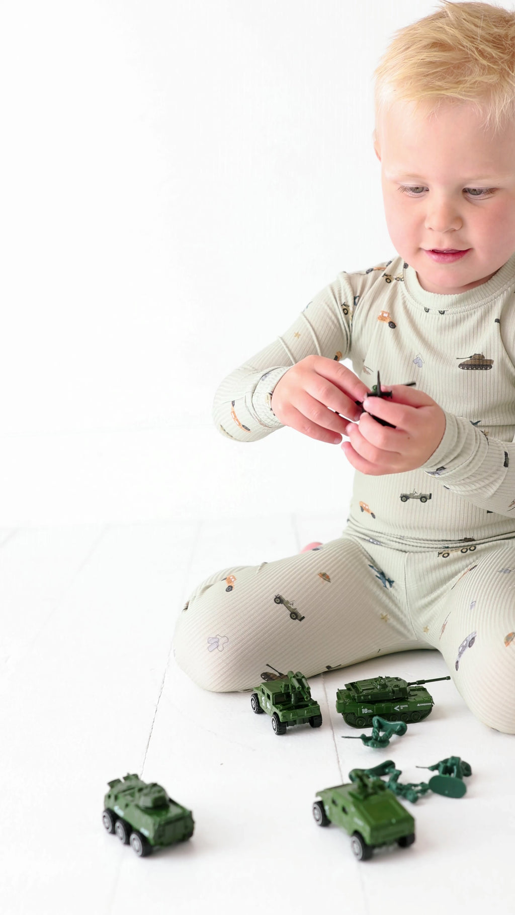 Military Small Ribbed Two-Piece Set