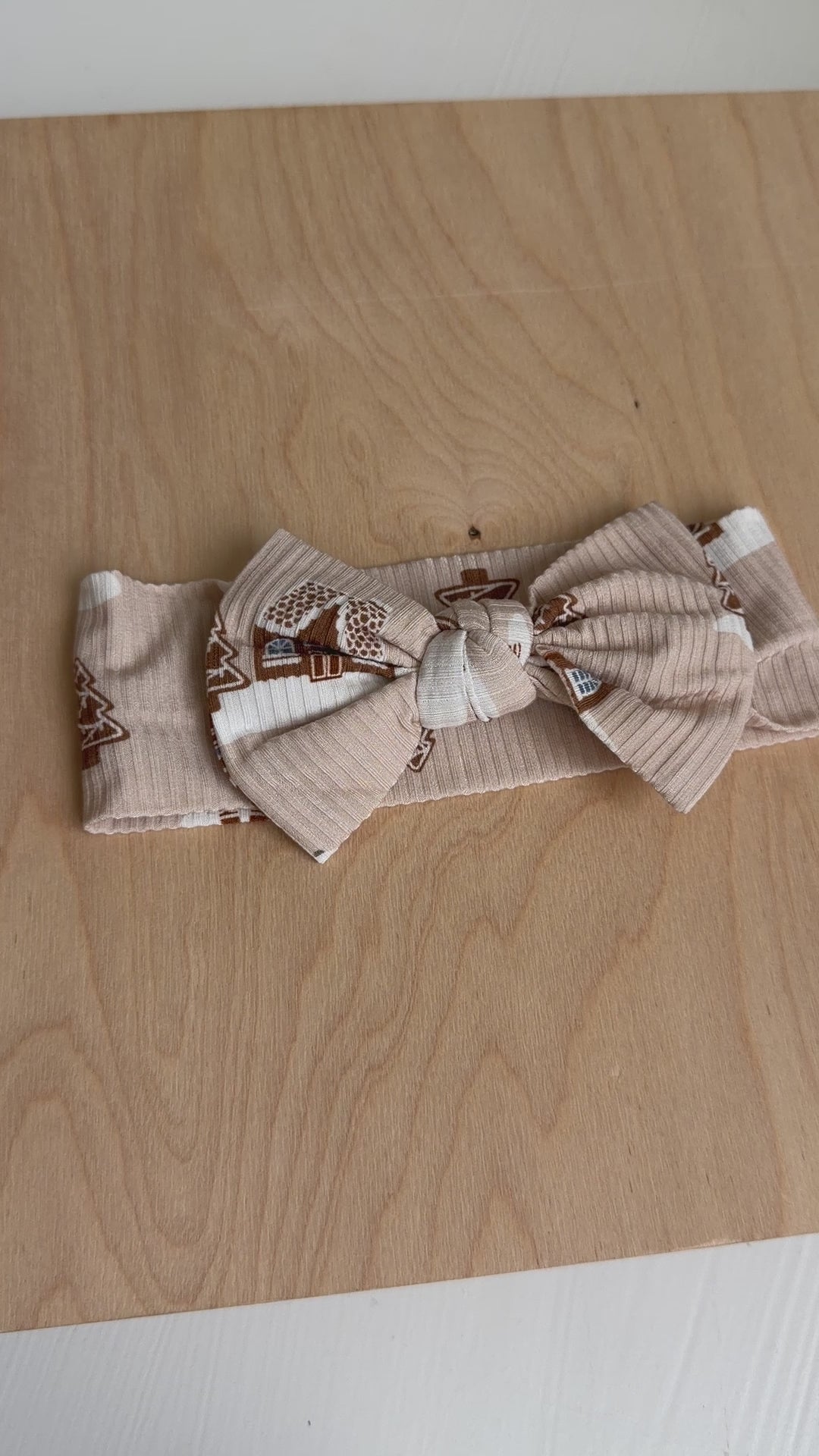 Gingerbread Small Ribbed Bow