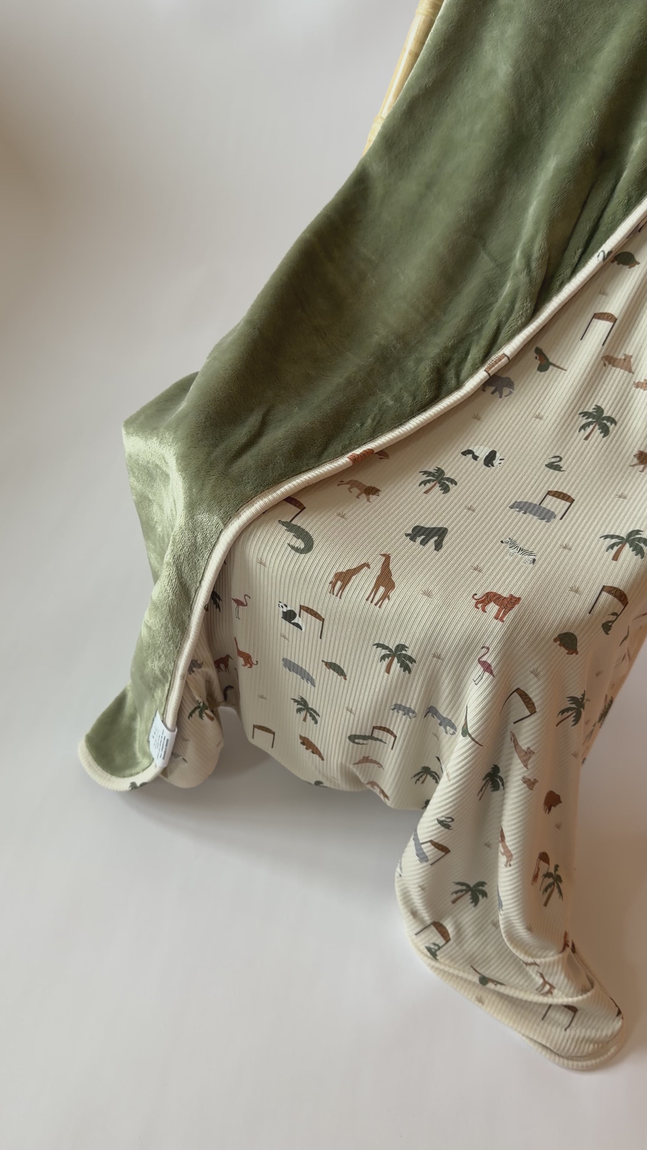 Zoo Day Small Ribbed Youth Blanket