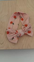 Oranges Small Ribbed Bow