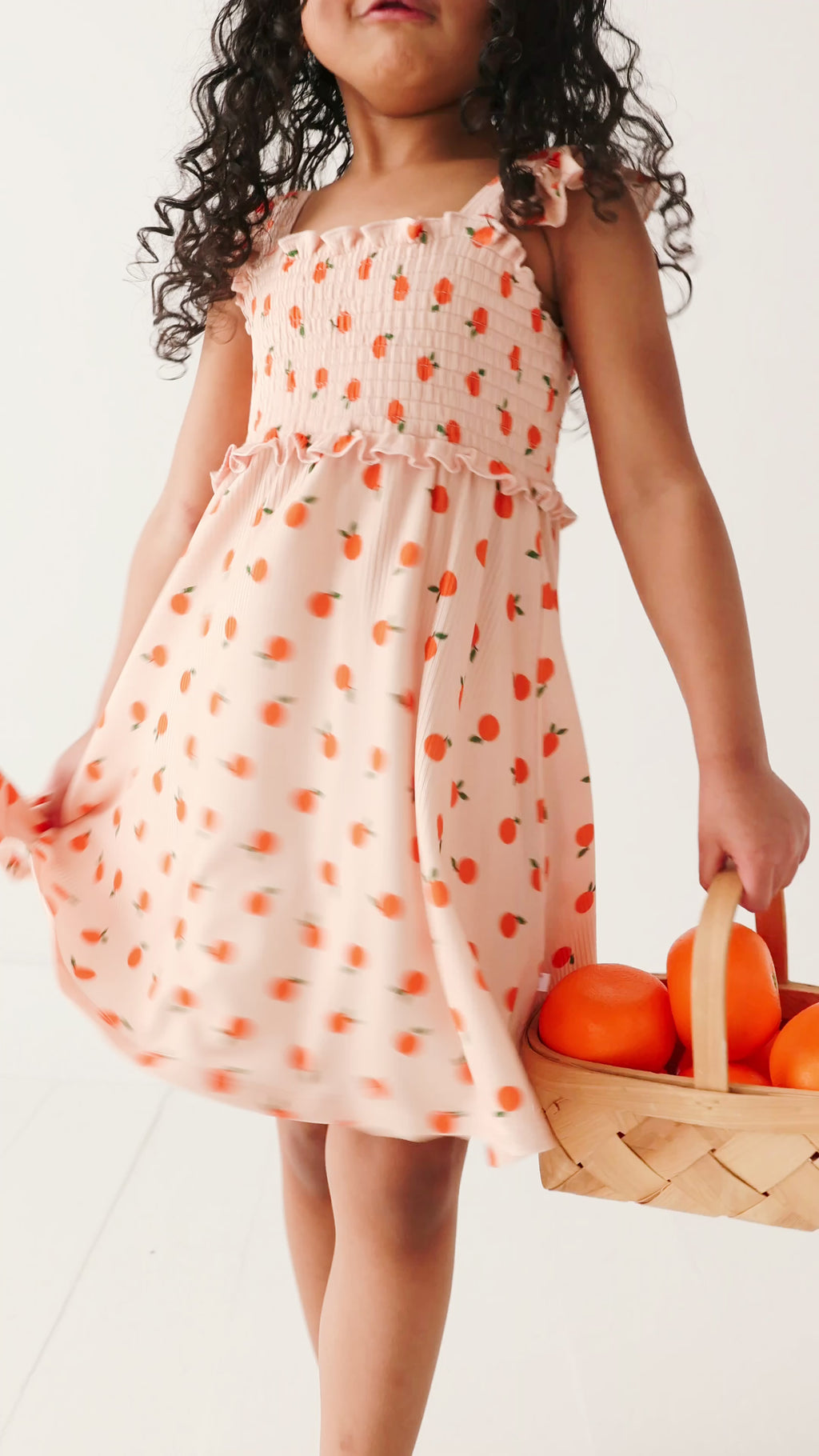 Oranges Small Ribbed Flutter Sleeve Dress