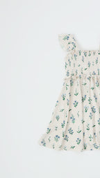 Morning Meadow Small Ribbed Flutter Sleeve Dress