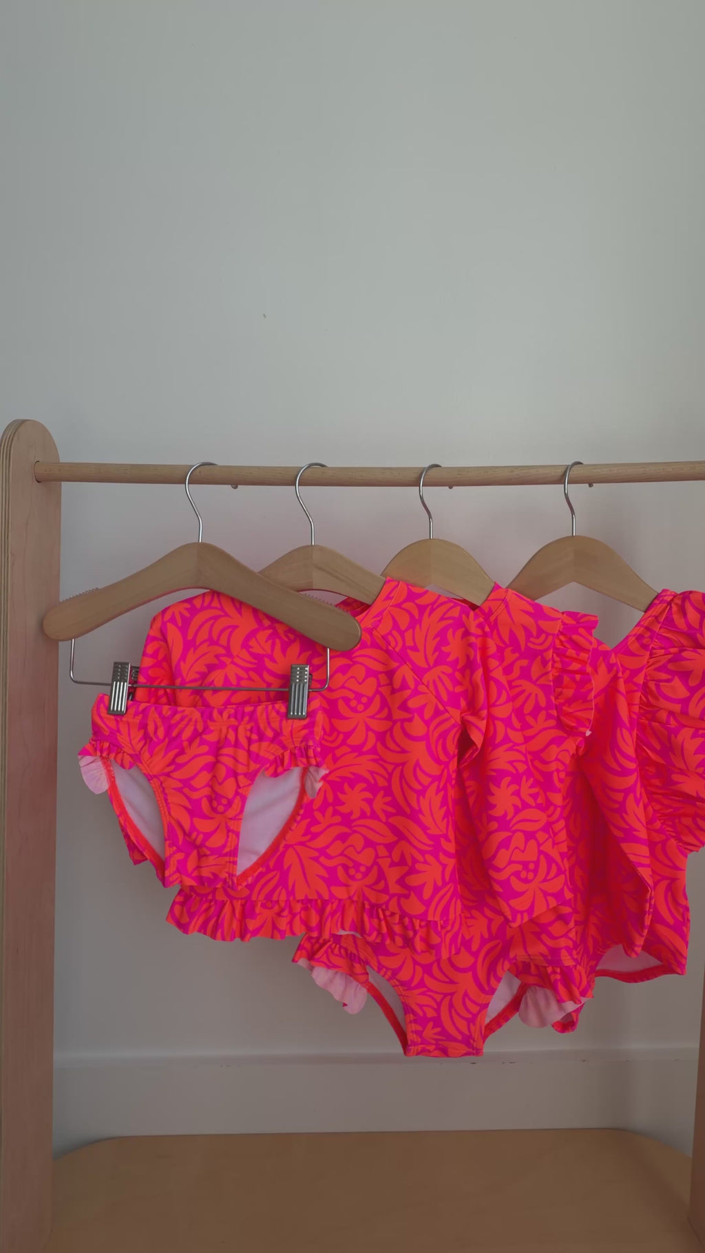 Neon Pink Tropical Tango Two-Piece Bathing Suit