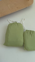 Tarragon Green Crib Sheet