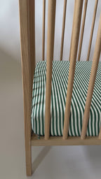 Eucalyptus Green Stripe Crib Sheet