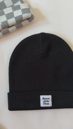 Midnight Black Knit Beanie