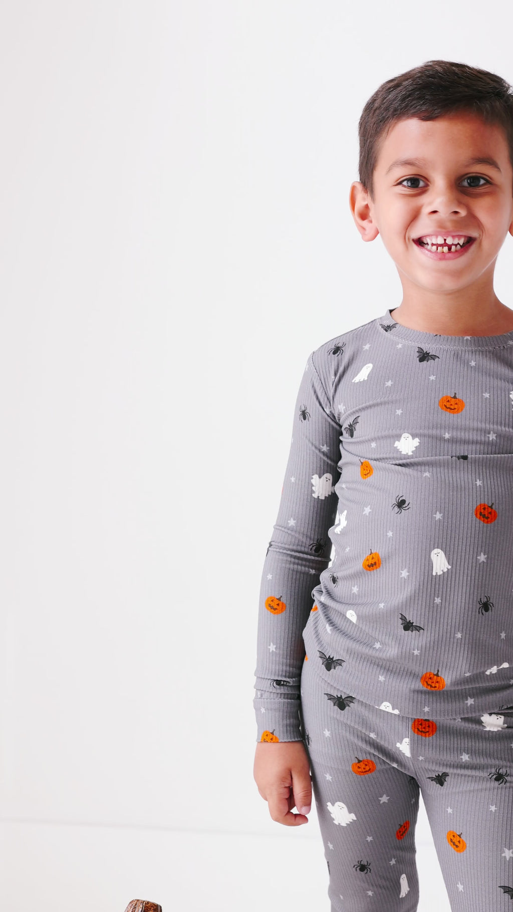 Halloween Boo Crew Small Ribbed Two-Piece Set