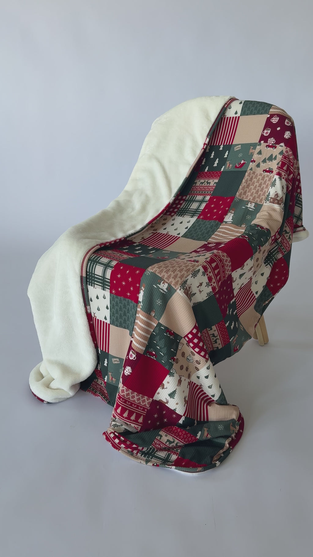 Patchwork Small Ribbed Adult Blanket