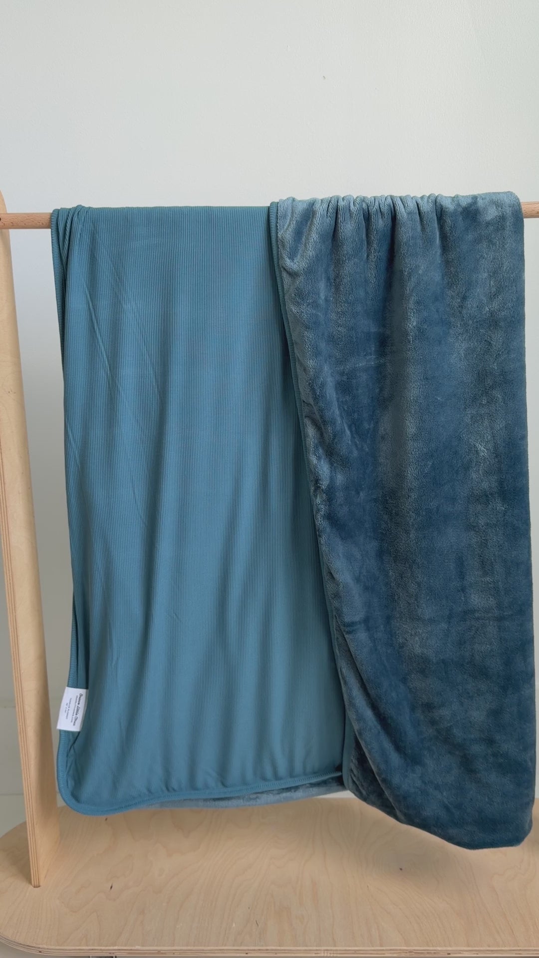 Midnight Teal Small Ribbed Toddler Blanket