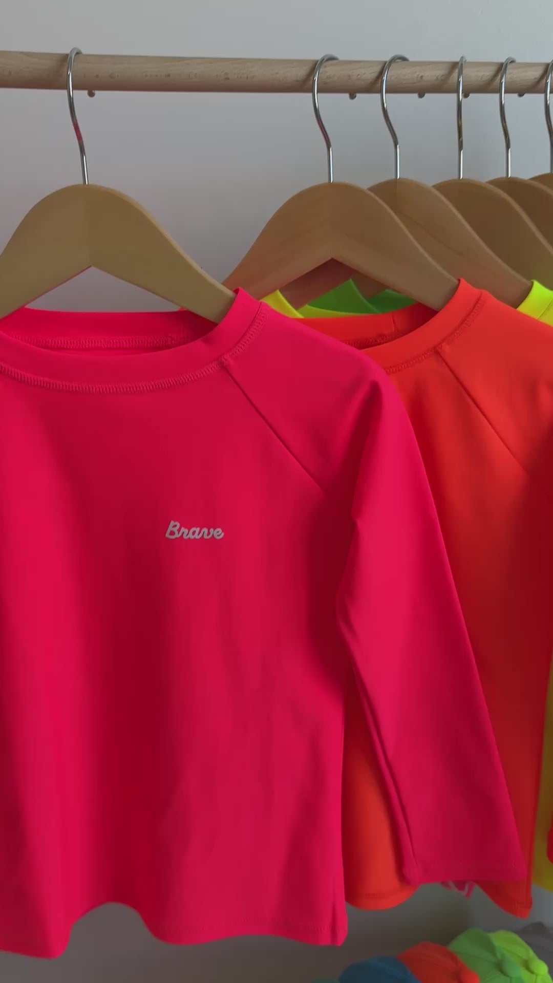 Neon Coral Rash Guard