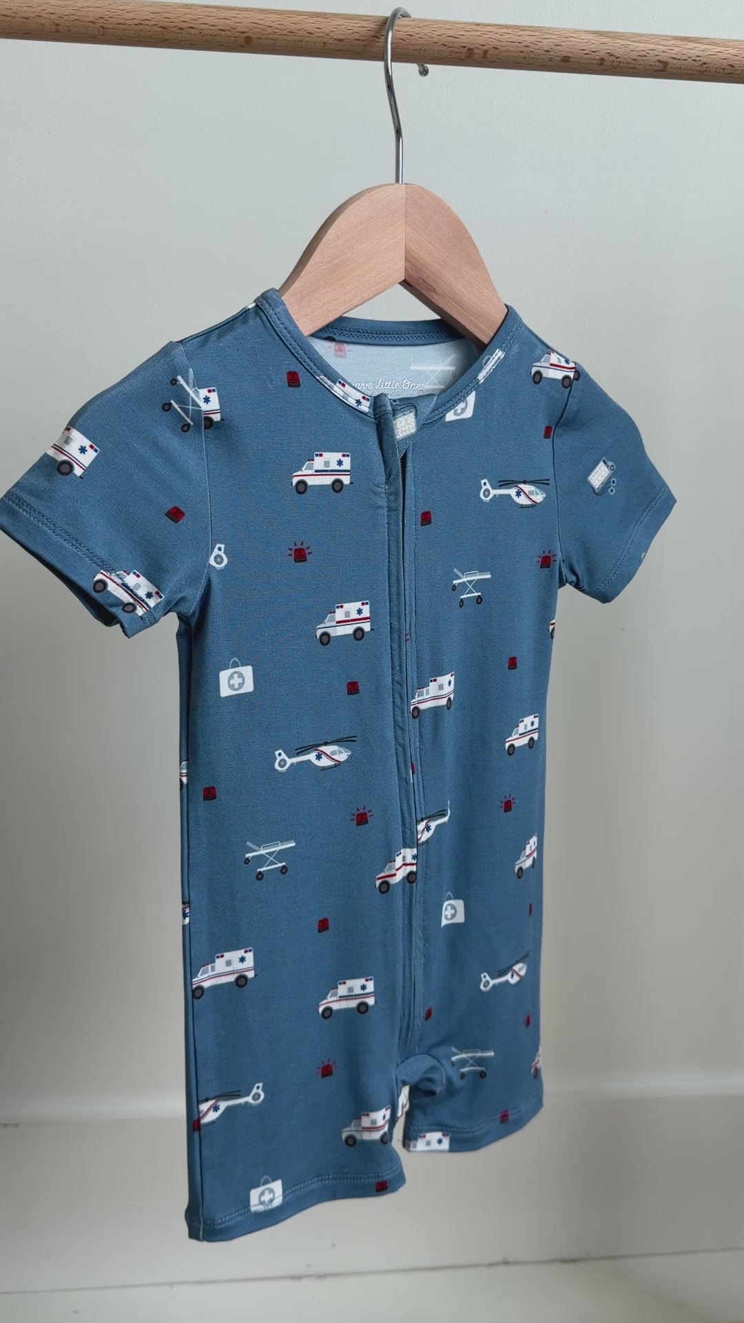 Ambulances Summer Zip Romper