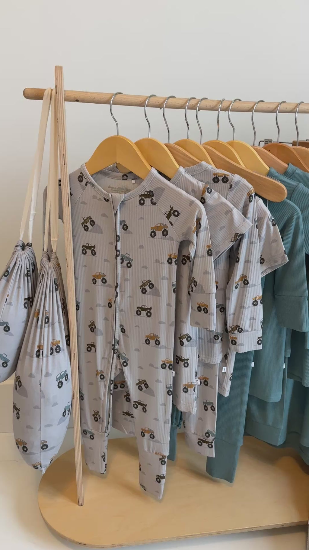 Monster Trucks Small Ribbed Summer Zip Romper