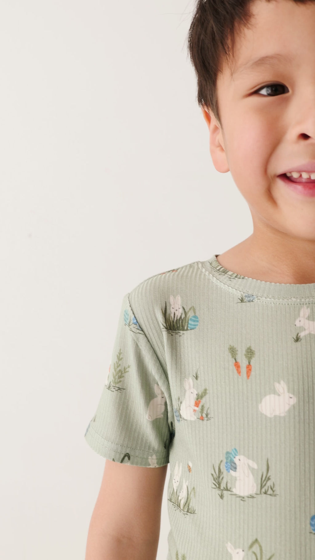 Sage Bunnies Small Ribbed Shorts Two-Piece Set