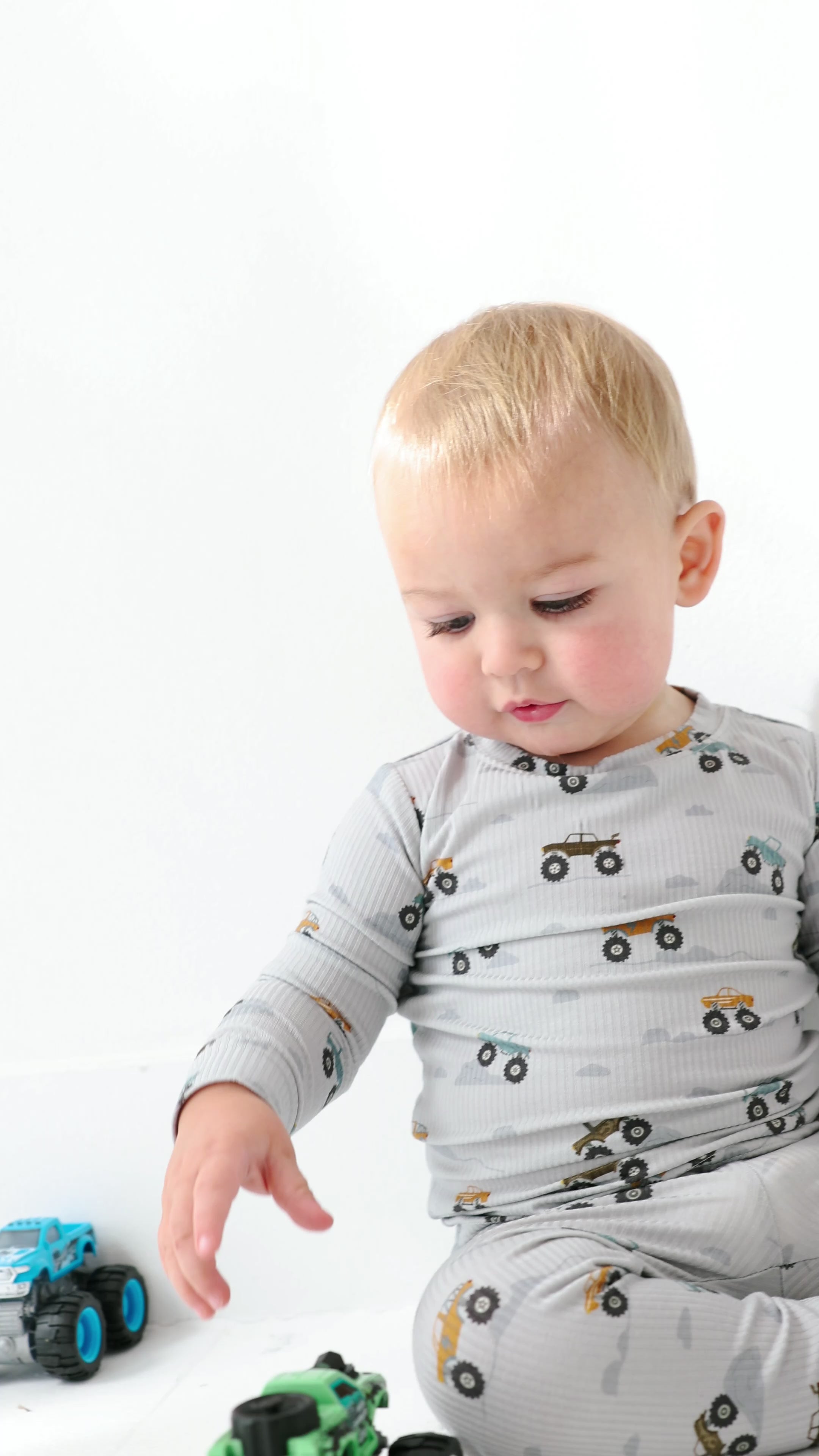 Monster Trucks Small Ribbed Two-Piece Set