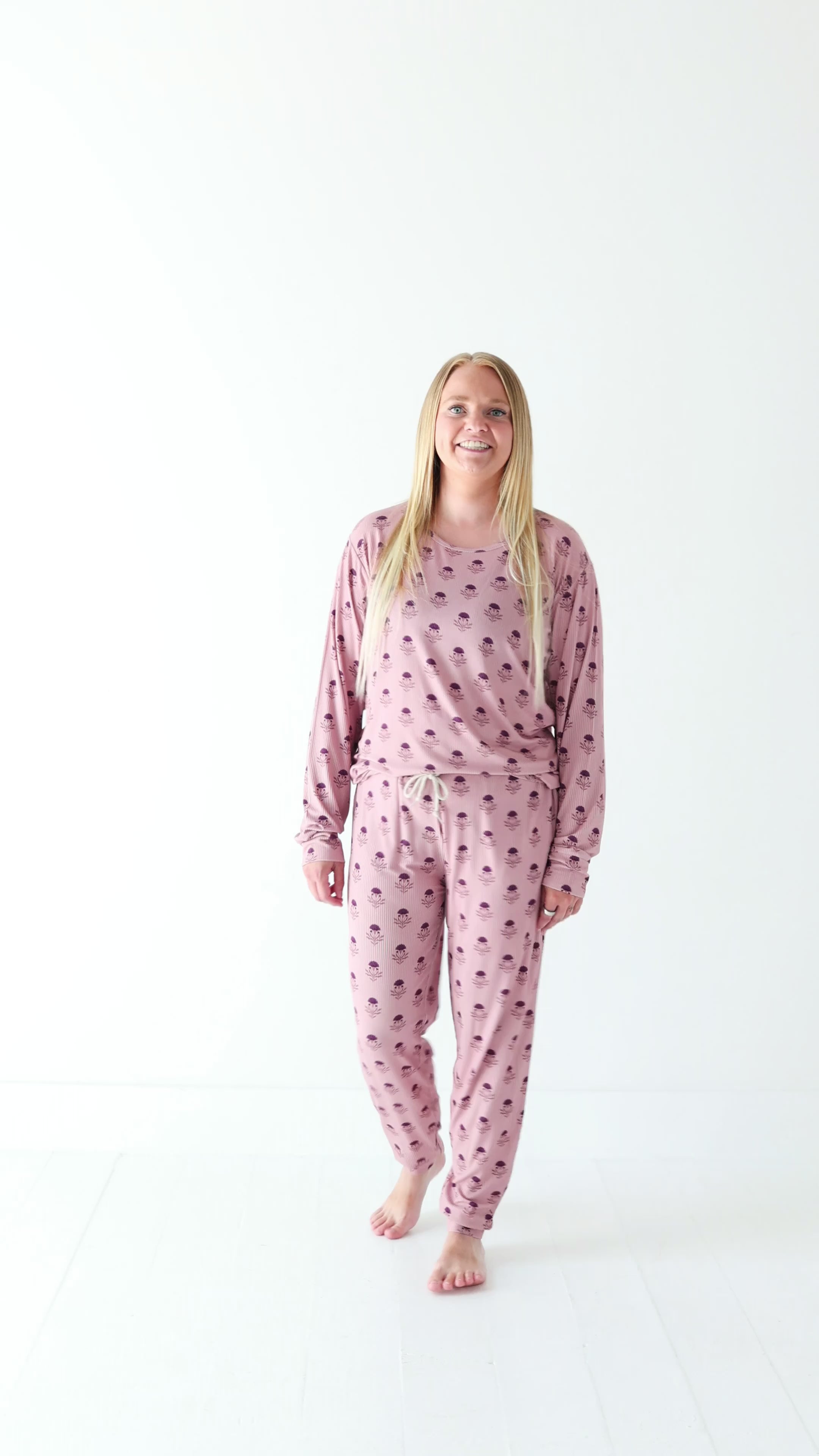 Folk Meadow Small Ribbed Women's Matching Set