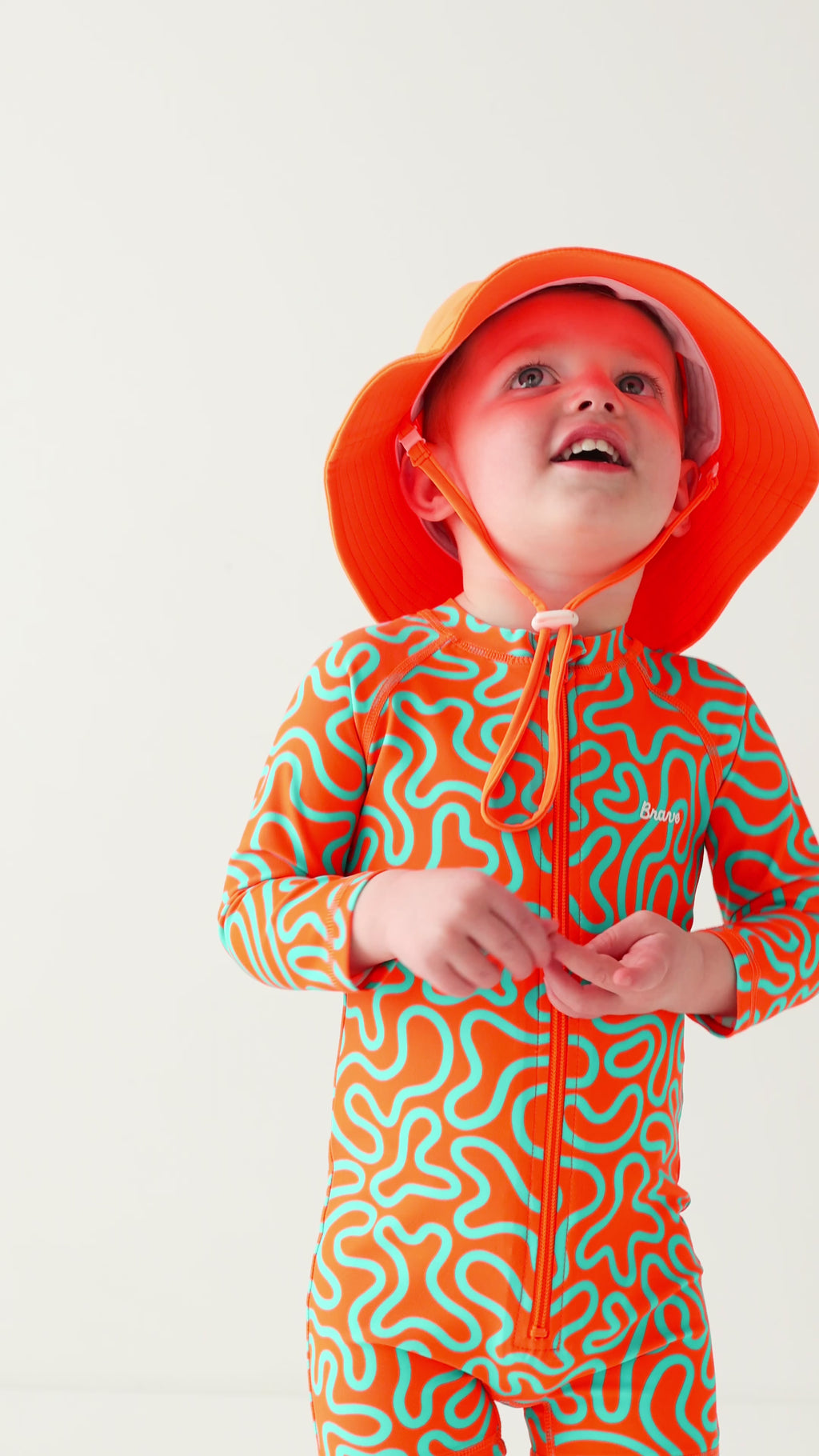 Neon Orange Bucket Sun Hat