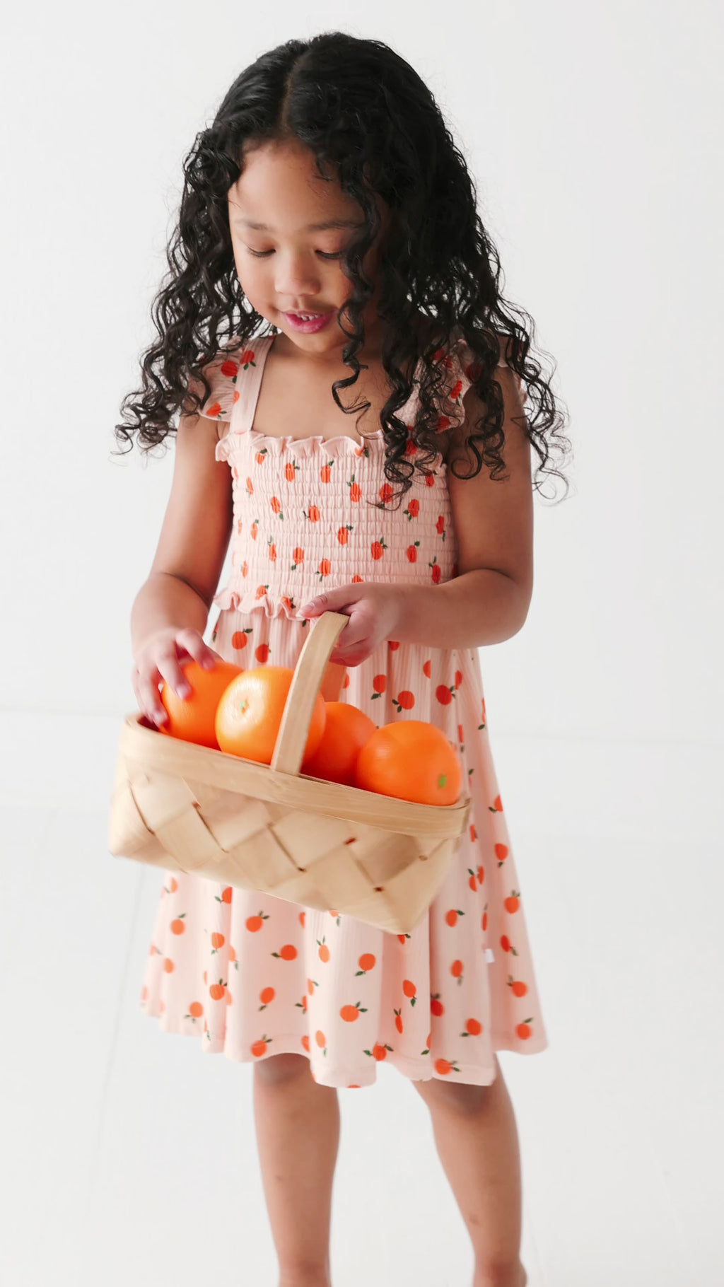 Oranges Small Ribbed Flutter Sleeve Dress