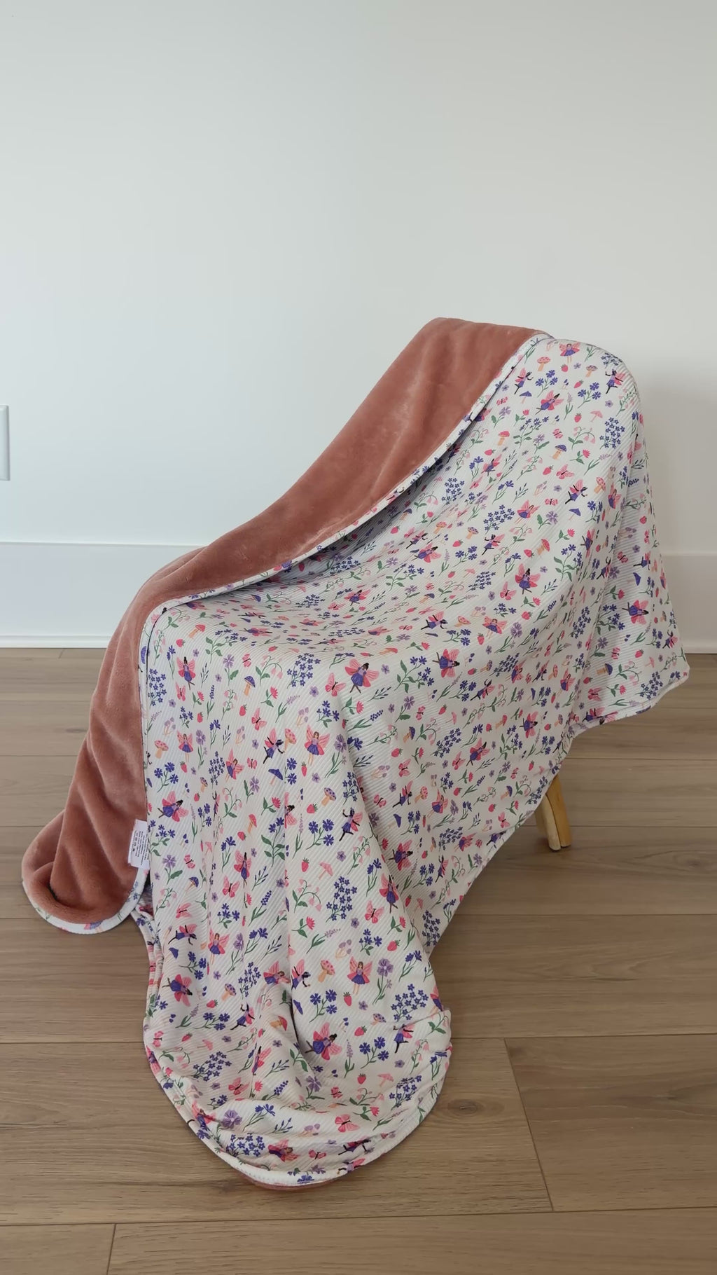 Fairy Garden Small Ribbed Toddler Blanket
