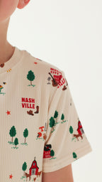 Music City Tennessee Small Ribbed Shorts Two-Piece Set