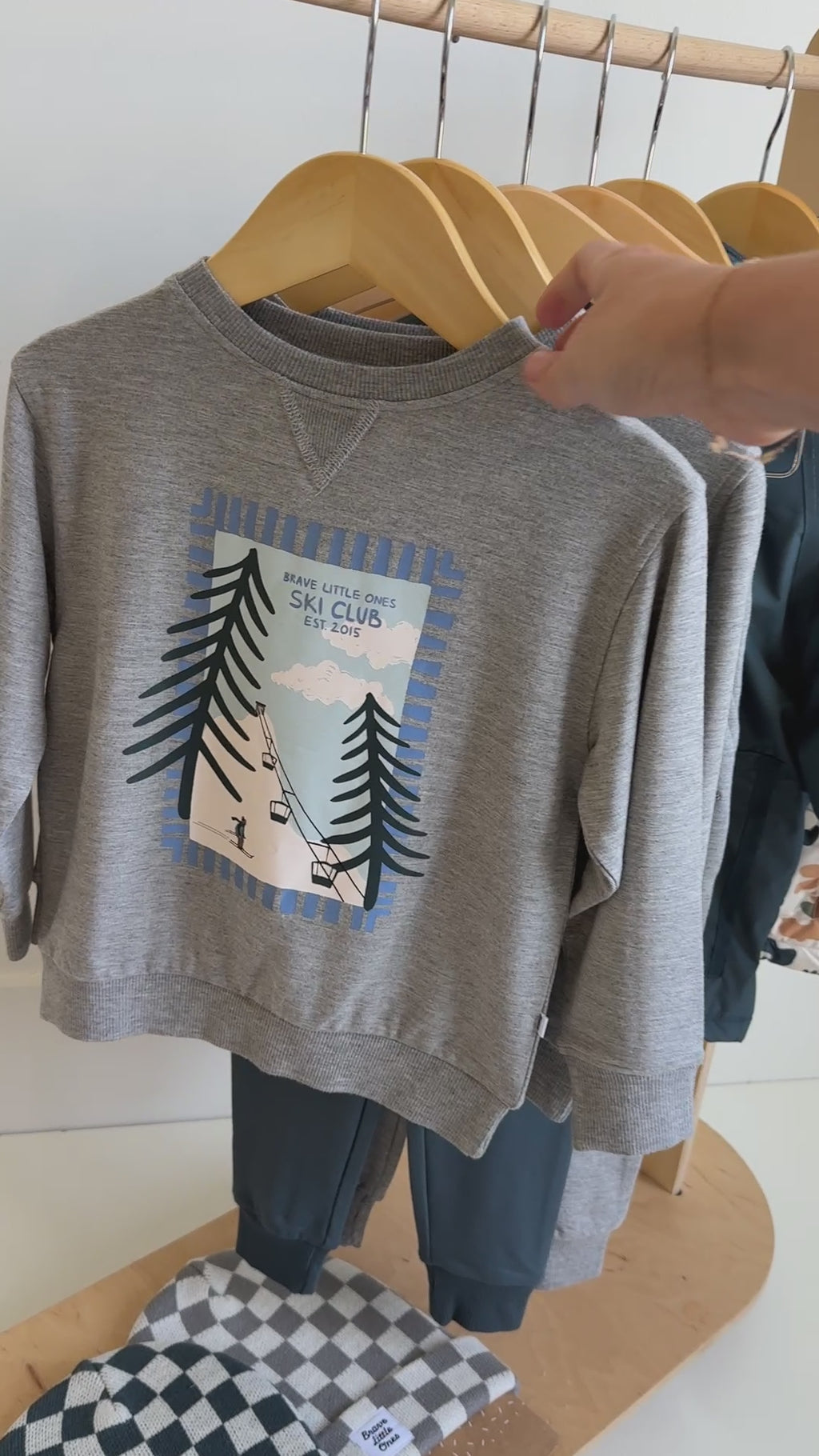 Ski Club Dark Heather Gray Bamboo French Terry Pullover & Jogger Set