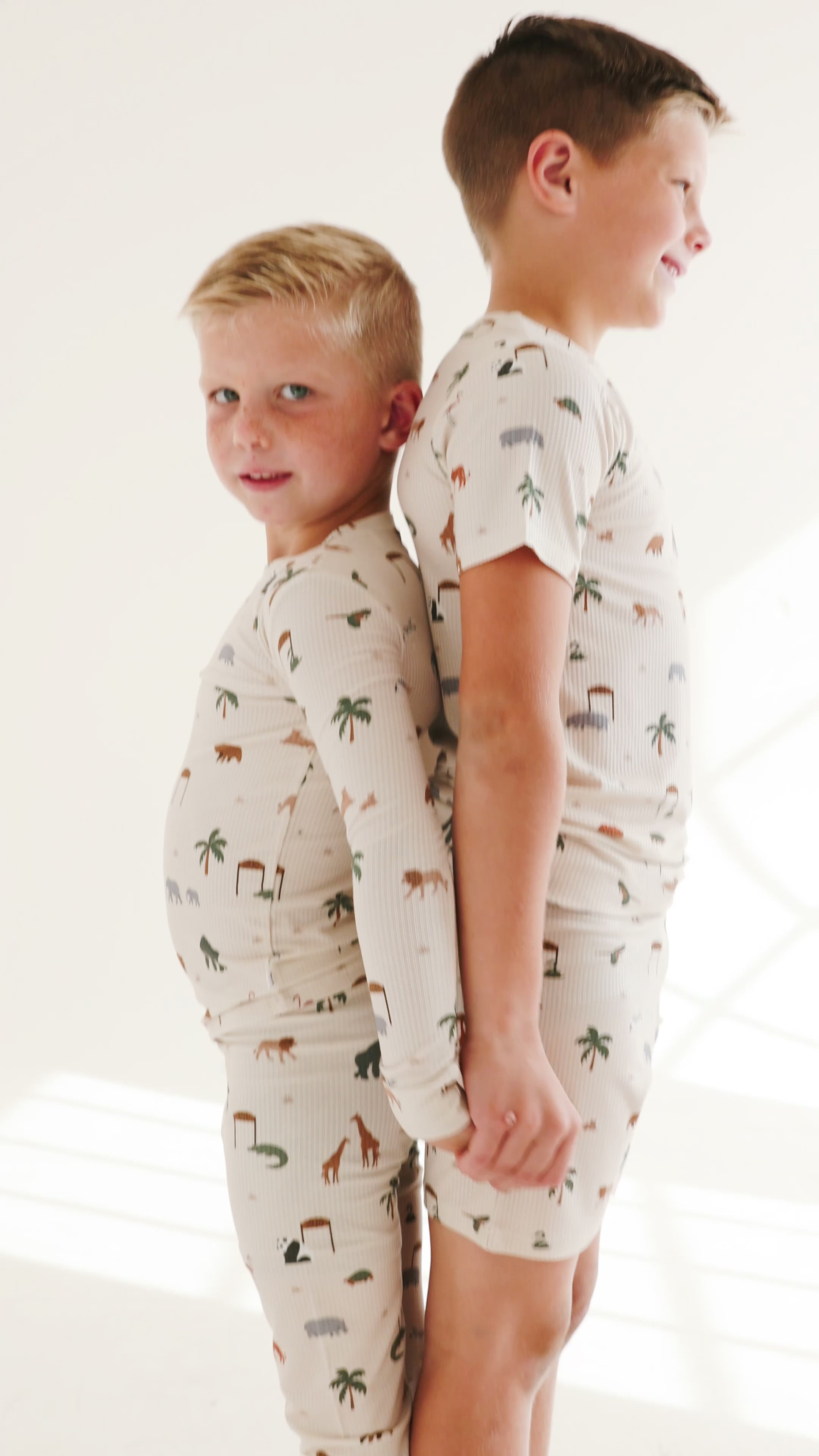 Zoo Day Small Ribbed Shorts Two-Piece Set