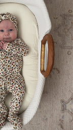 Cream Floral Zip Romper