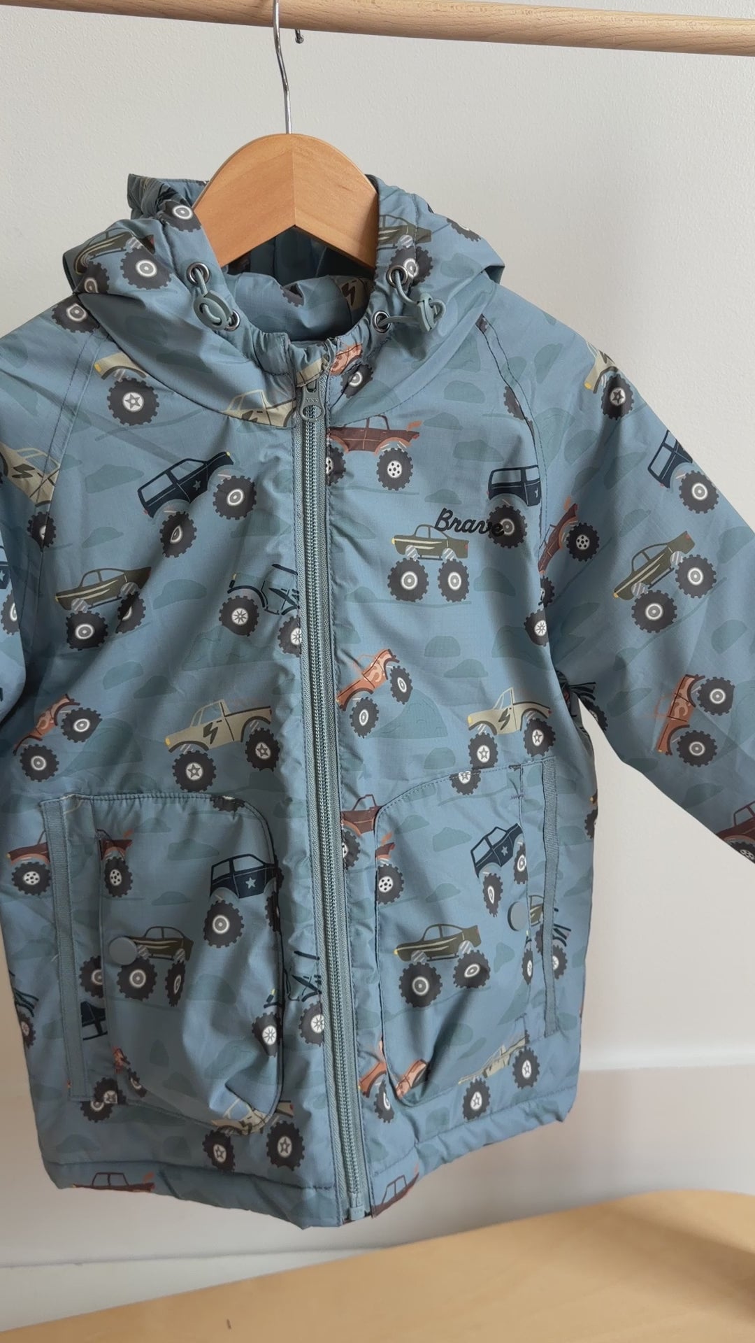 Monster Trucks Puffer Jacket