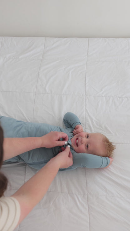 Slate Blue Sleep Sack & Zip Romper Set