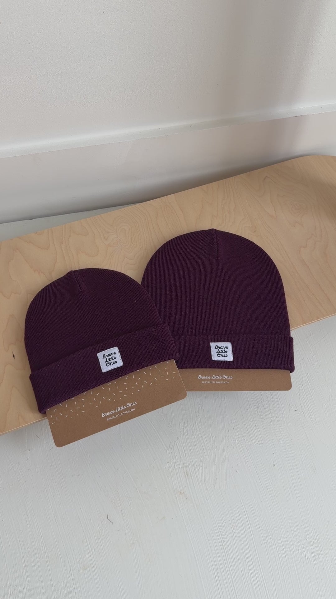 Deep Plum Knit Beanie
