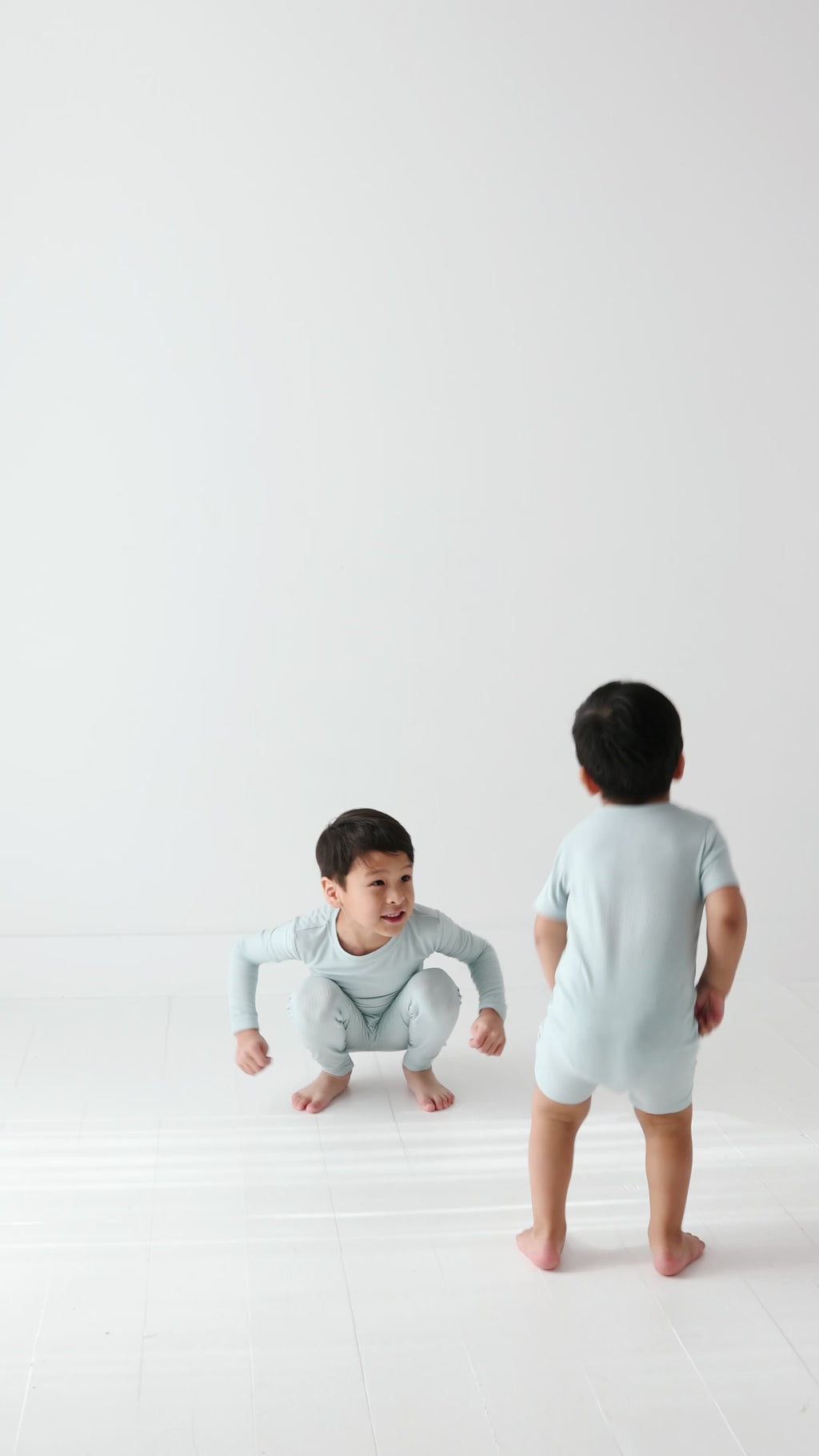 Harbor Blue Small Ribbed Summer Zip Romper