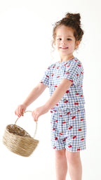 Vintage Cherries Small Ribbed Shorts Two-Piece Set