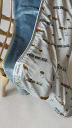 Trains Small Ribbed Adult Blanket