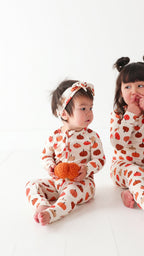 Big Pumpkins Small Ribbed Zip Romper