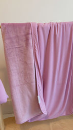Lilac Mist Small Ribbed Adult Blanket
