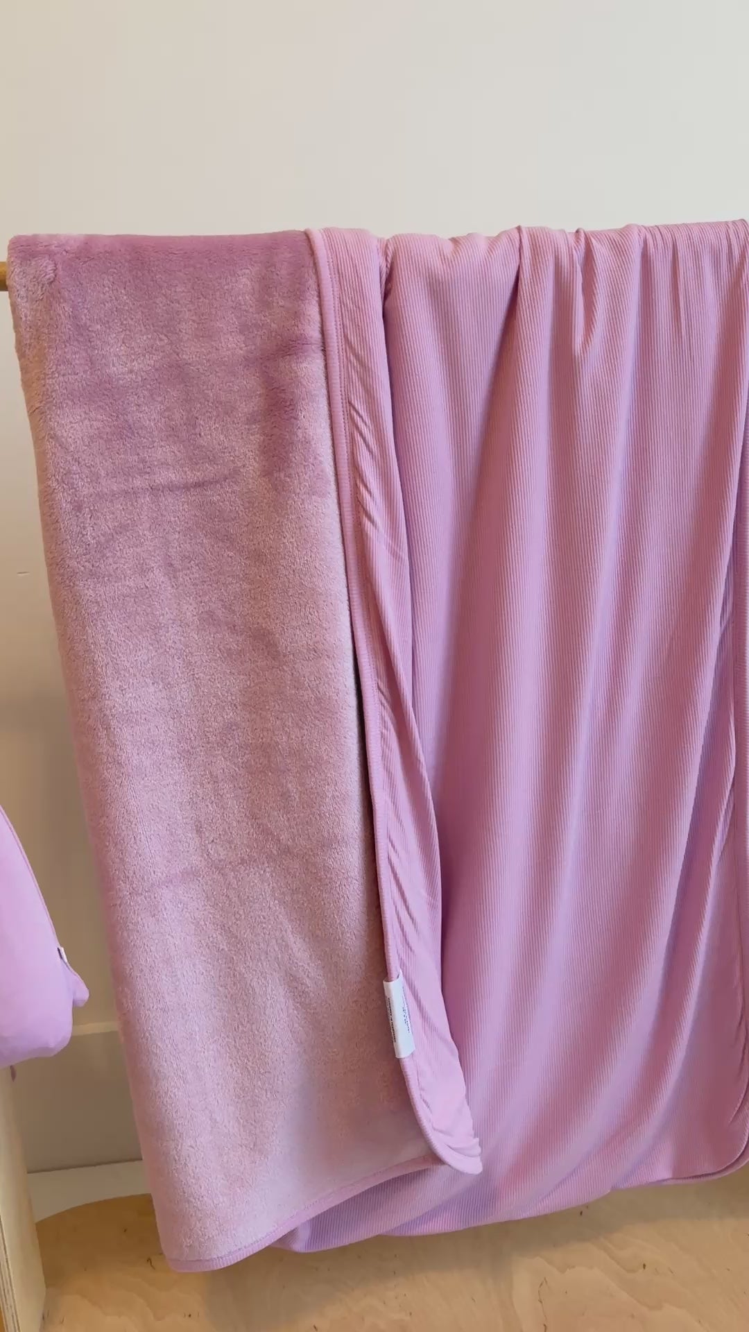 Lilac Mist Small Ribbed Adult Blanket