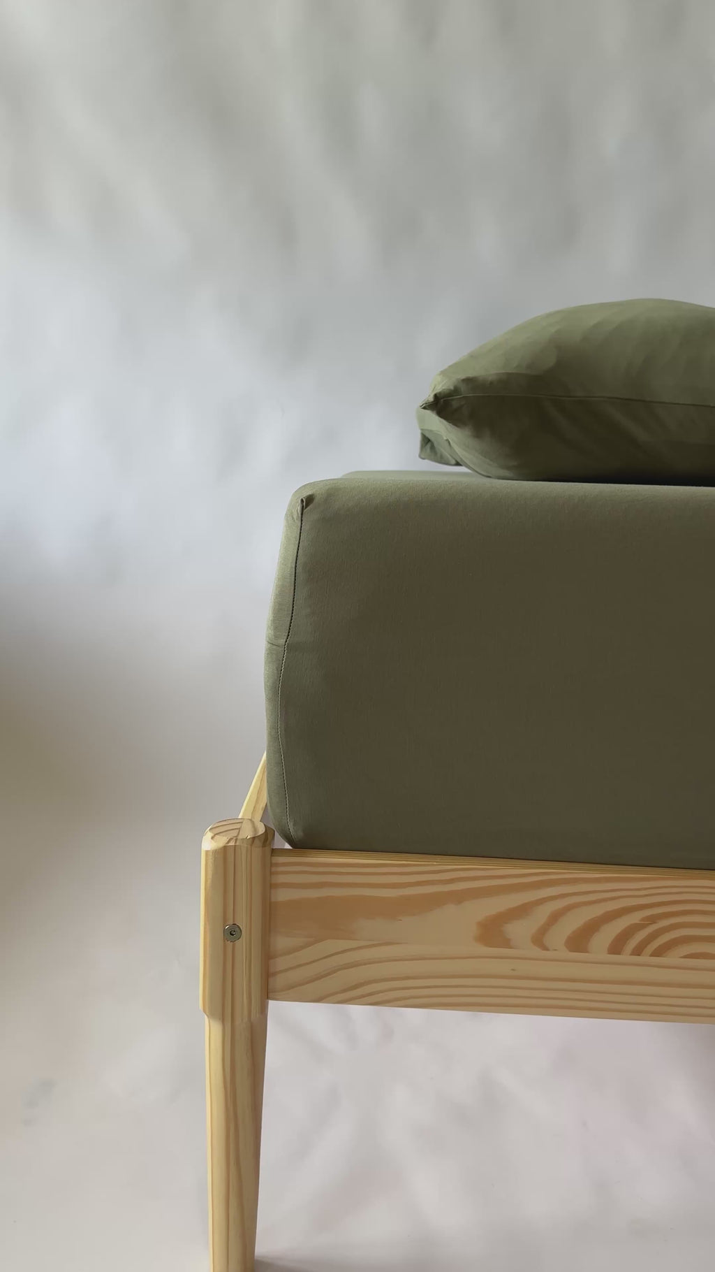 Olive Twin Sheet With Pillow Case
