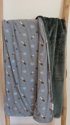 Space Explorers Small Ribbed Toddler Blanket