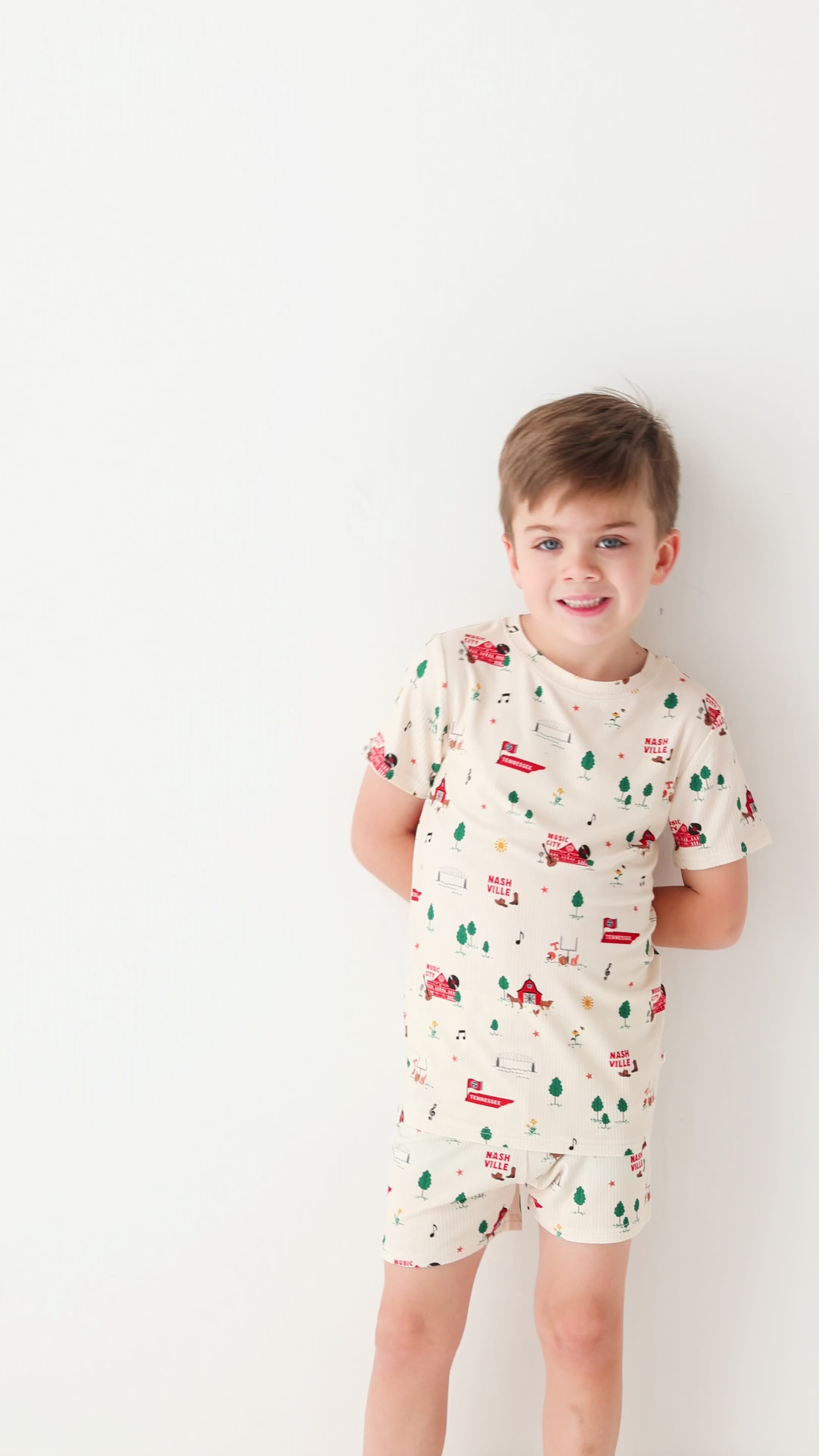 Music City Tennessee Small Ribbed Shorts Two-Piece Set