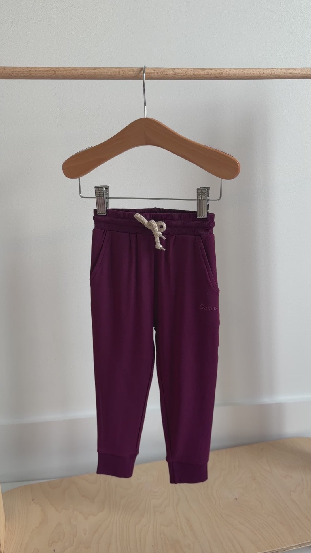 Deep Plum Floral Bamboo French Terry Pullover & Jogger Set