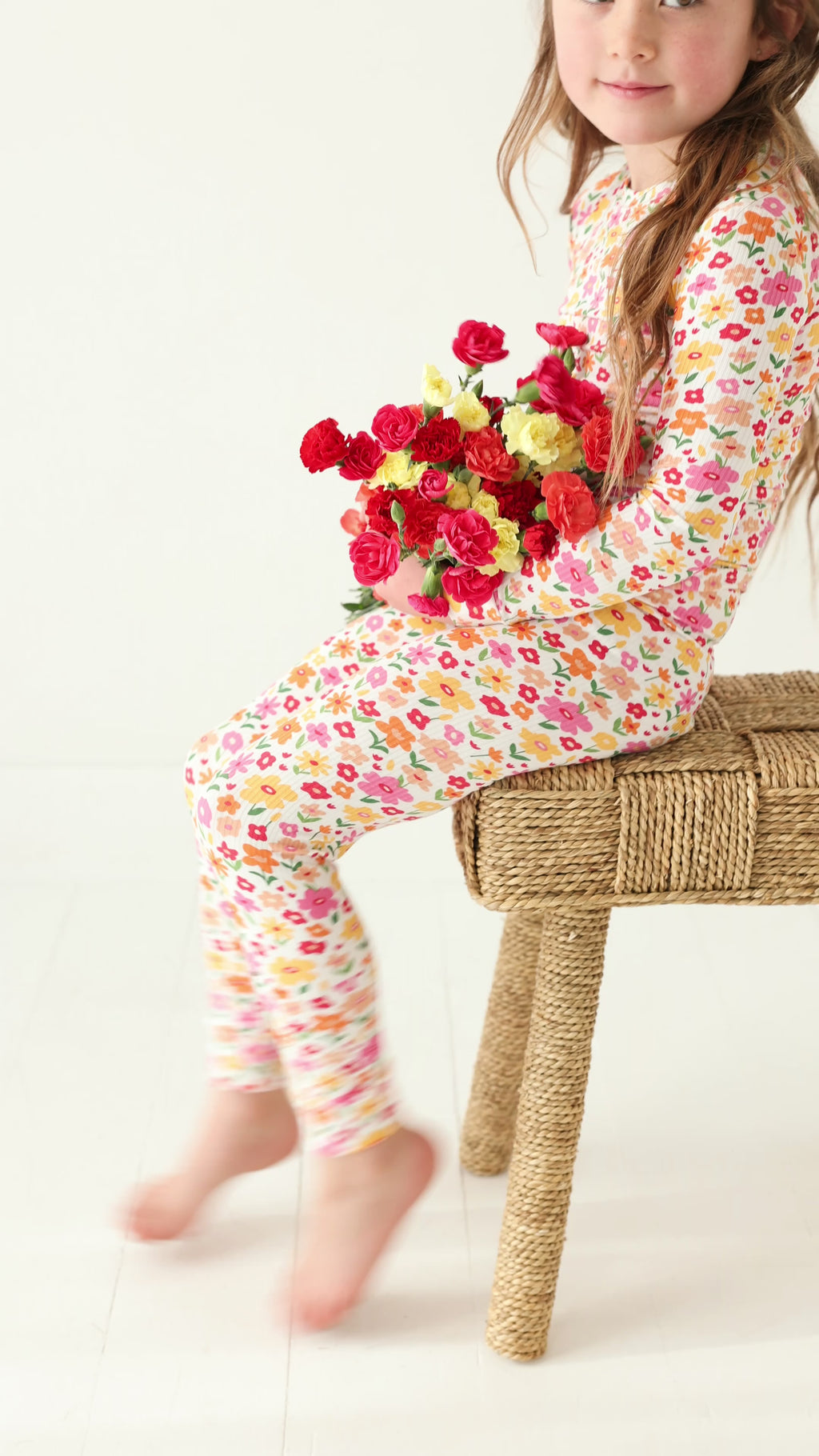Summer Blooms Small Ribbed Two-Piece Set