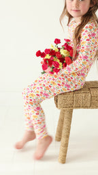 Summer Blooms Small Ribbed Two-Piece Set