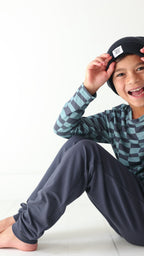 Dark Navy Bamboo French Terry Joggers