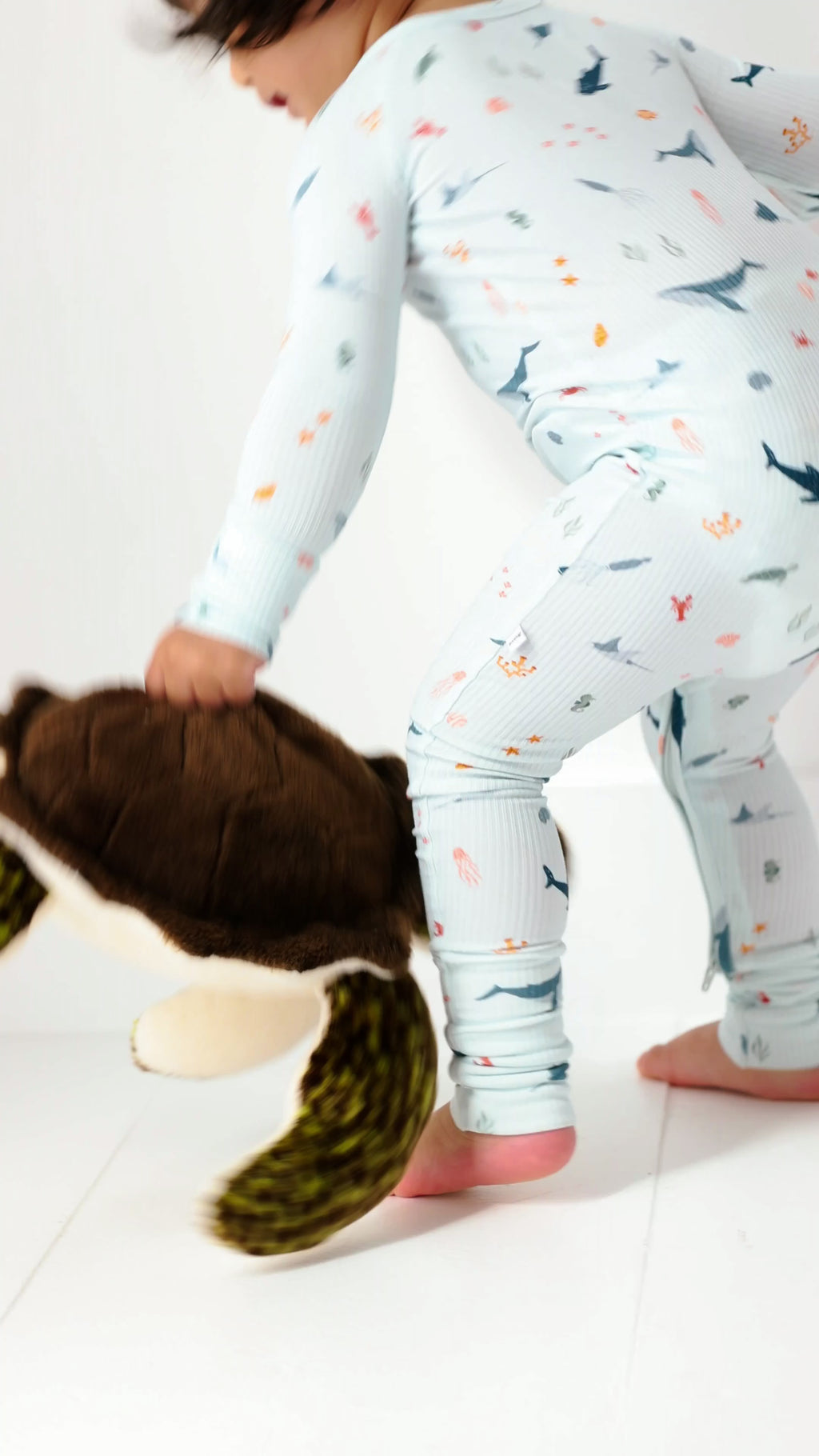 Under The Sea Small Ribbed Zip Romper