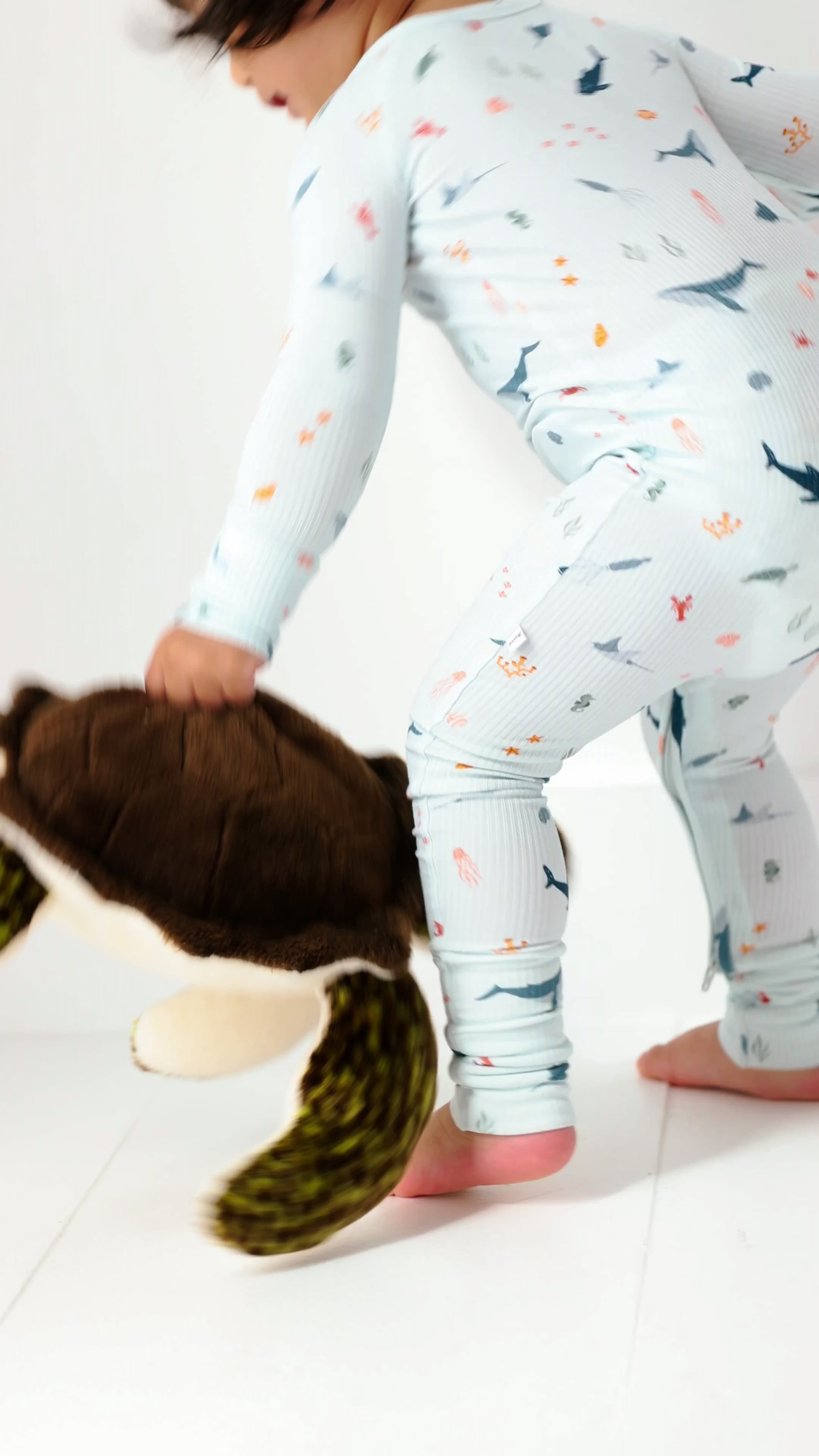 Under The Sea Small Ribbed Zip Romper