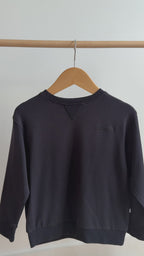 Jet Black with Brave Embroidered Bamboo French Terry Pullover