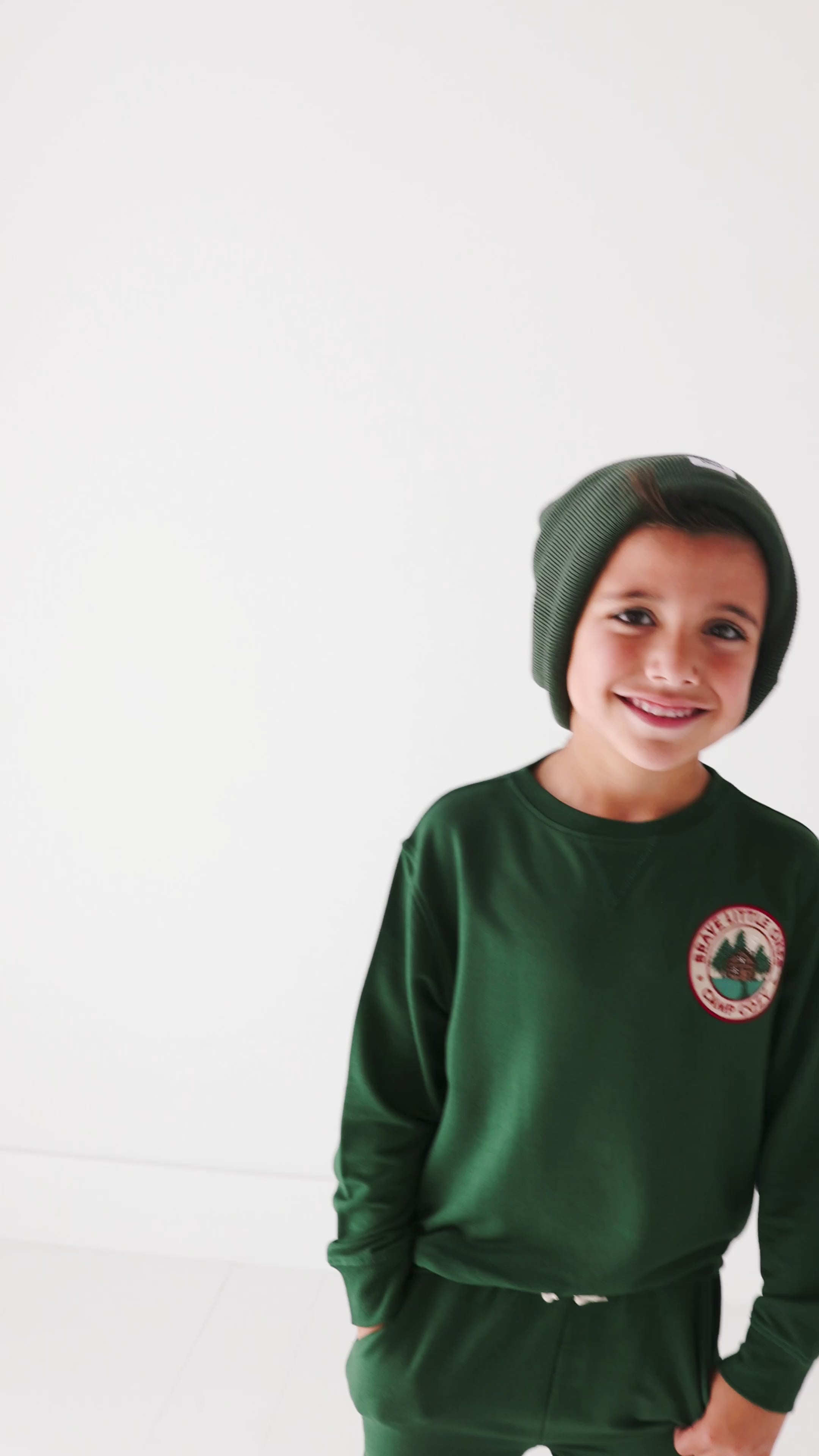 Forest Green Bamboo French Terry Joggers