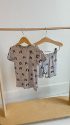 Monster Trucks Small Ribbed Shorts Two-Piece Set