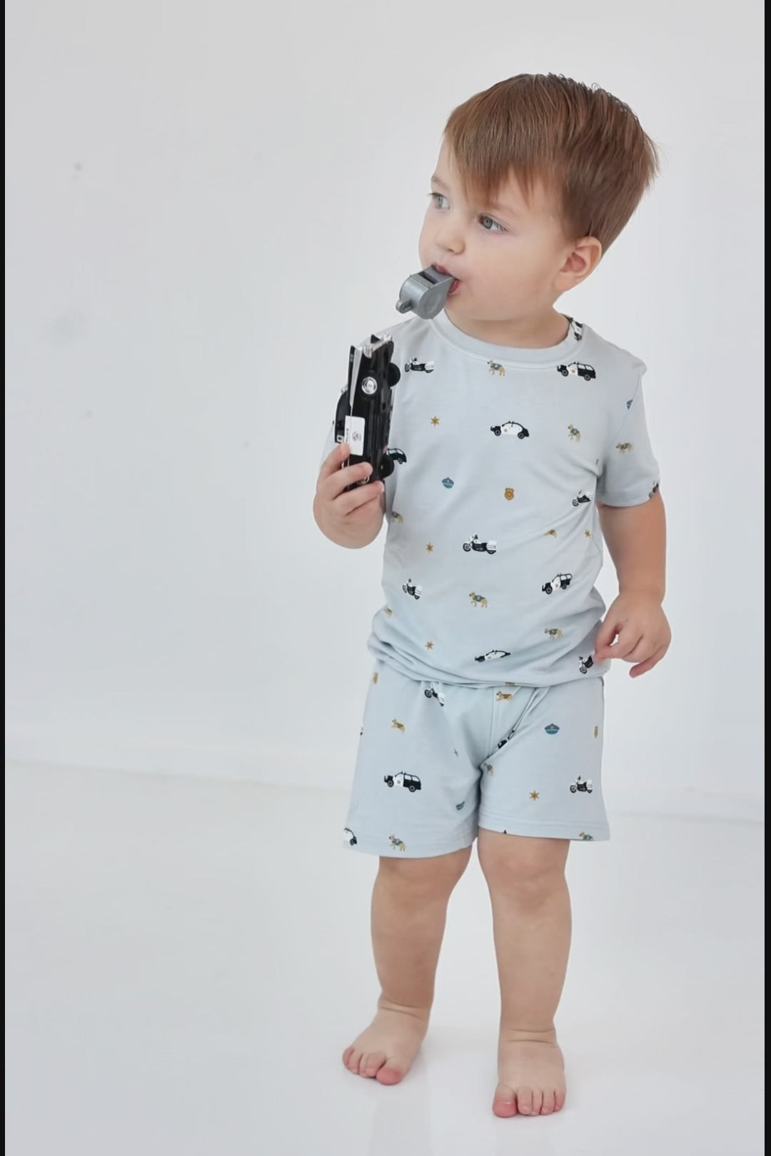 Police Shorts Two-Piece Set