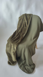 Olive Small Ribbed Adult Blanket