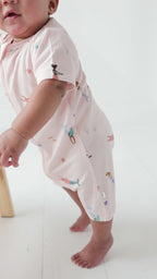 Mermaids Small Ribbed Summer Zip Romper